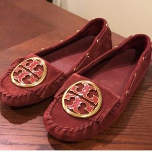 Tory Burch mocassin style loafers, worn once!
